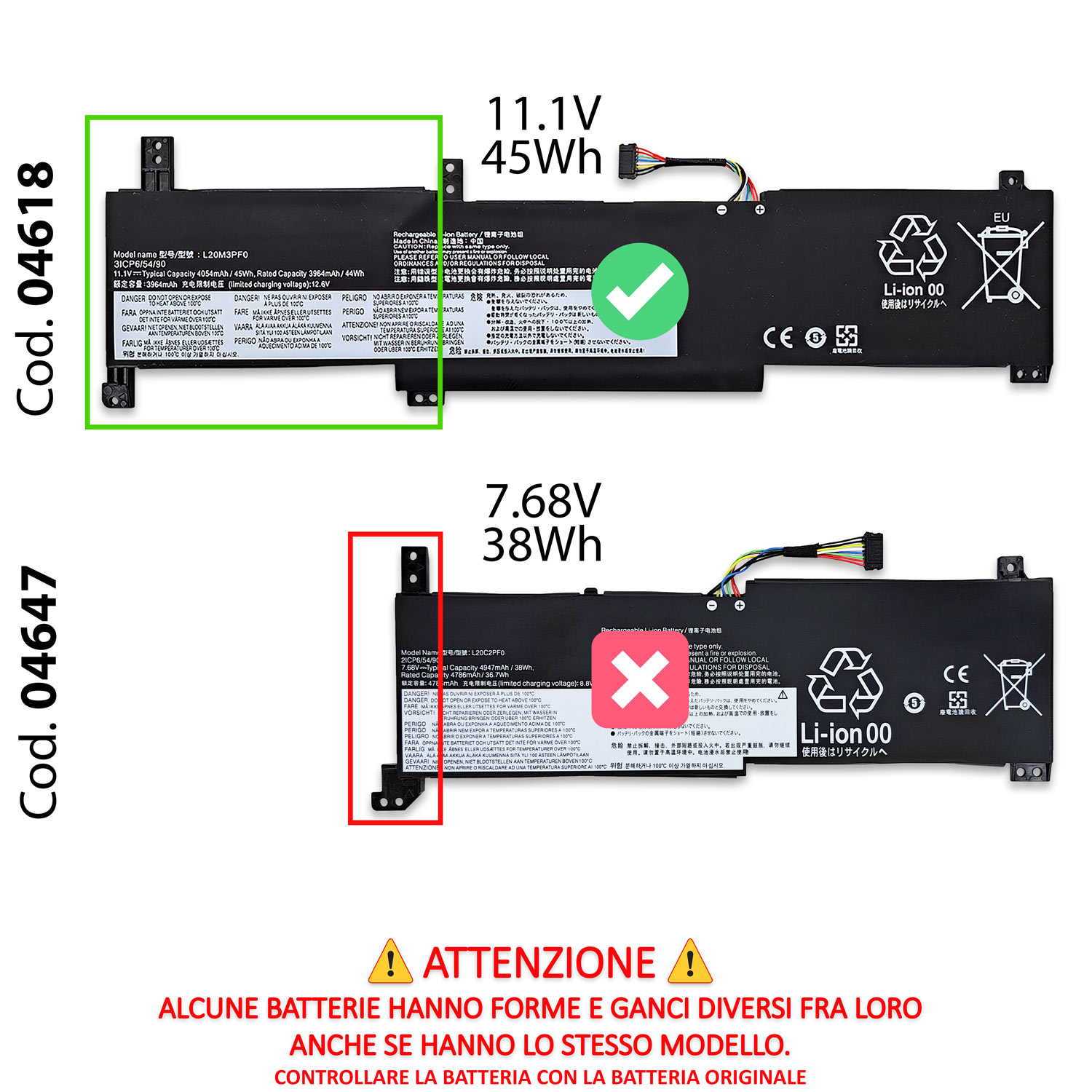 Batteria L20M3PF0