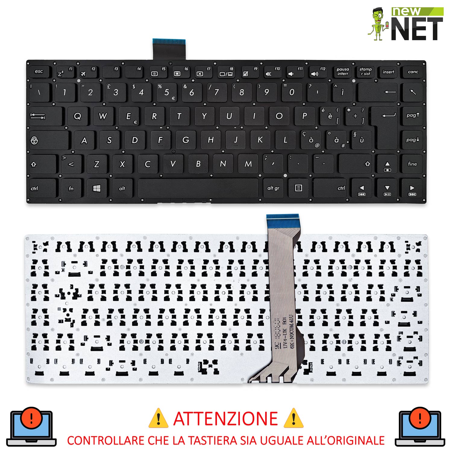 Tastiera ASUS E402 nera
