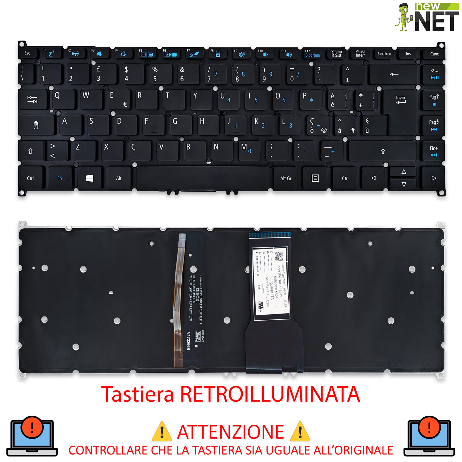 Tastiera Acer TravelMate TMX314